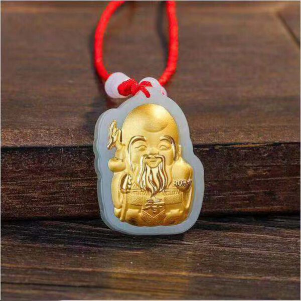 Hetian Jade Pure Gold Wealth Pendant - Image 5