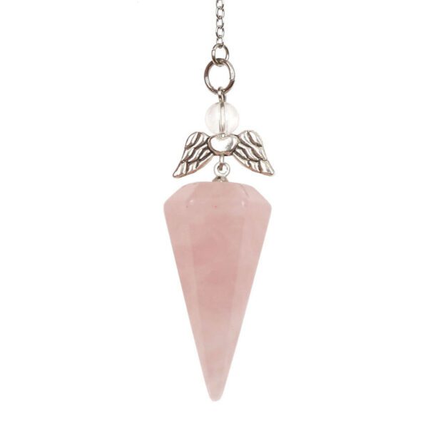 White Crystal Hexagonal Cone Pendant Jewelry - Image 2