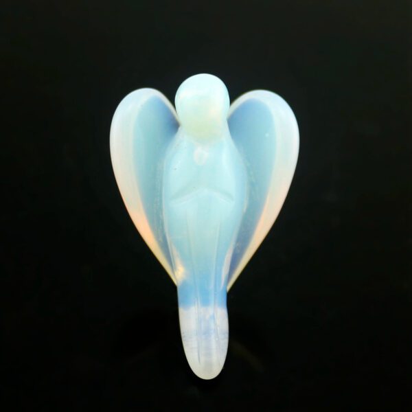 Natural Crystal Gem Pendant Crystal Angel Wing Pendant Necklace - Image 2