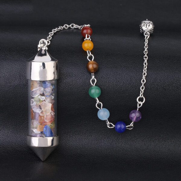 Seven chakra gravel cone shaped pendants - Image 4