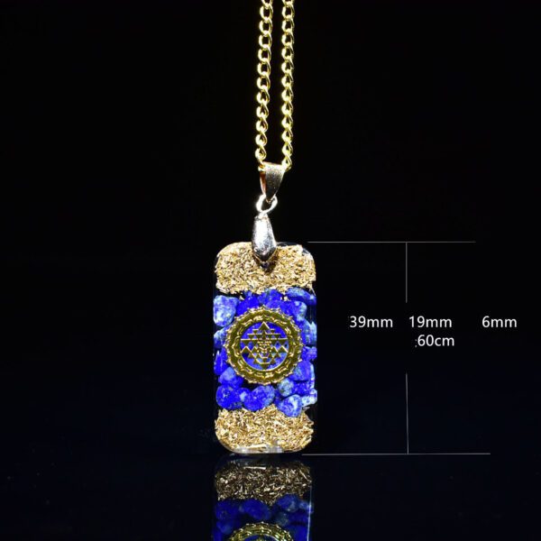 Pendant Necklace Crystal Gravel Epoxy Resin Pendant Handmade - Image 9