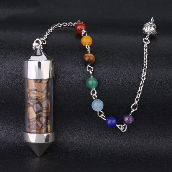 Seven chakra gravel cone shaped pendants - Image 6