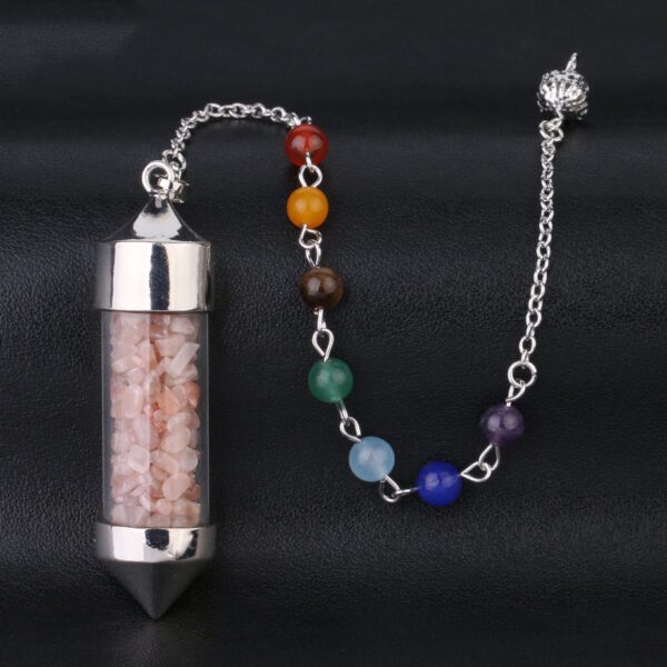 Seven chakra gravel cone shaped pendants - Image 2