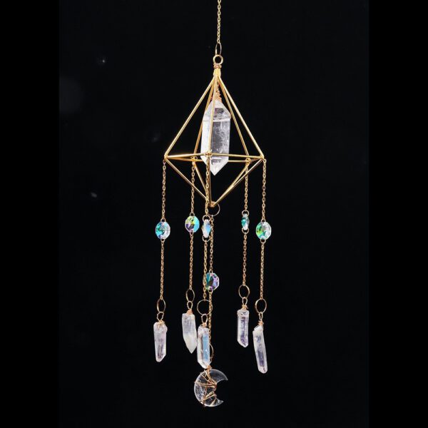 New Geometric Chain Crystal Pendant - Image 4