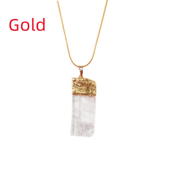 Natural Crystal Gypsum Block Shaped Pendant - Image 4