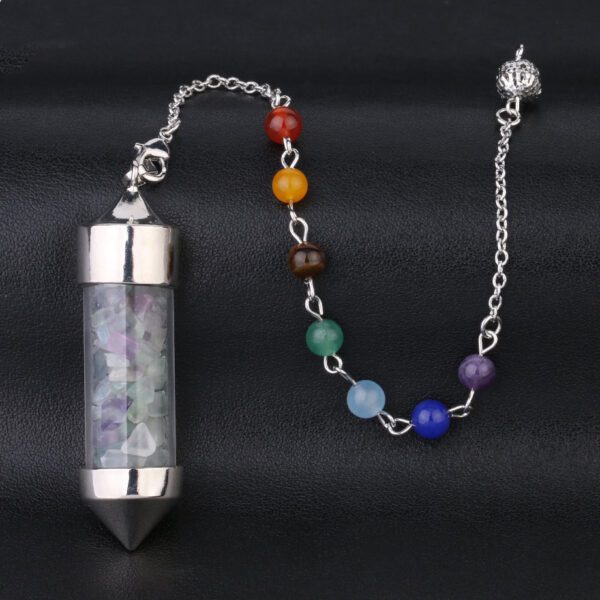 Seven chakra gravel cone shaped pendants - Image 5