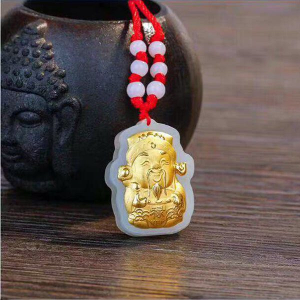 Hetian Jade Pure Gold Wealth Pendant - Image 6