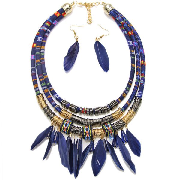 European and American popular necklaces, feather pendants, wholesale, necklaces and earrings