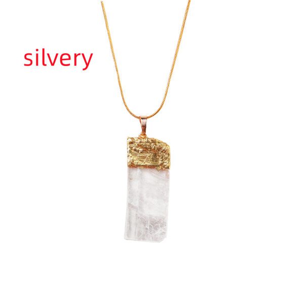 Natural Crystal Gypsum Block Shaped Pendant - Image 5