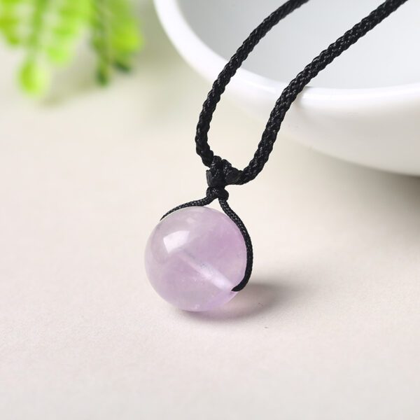 Crystal Necklace Women's Pendant Strawberry Crystal Lavender Purple - Image 4